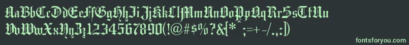 Hansg Font – Green Fonts on Black Background