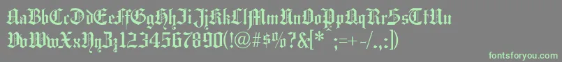 Hansg Font – Green Fonts on Gray Background