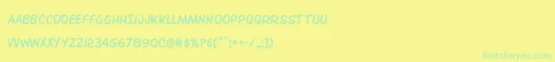 Overstreetbible Font – Green Fonts on Yellow Background
