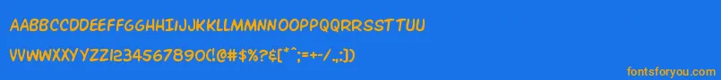 Overstreetbible Font – Orange Fonts on Blue Background