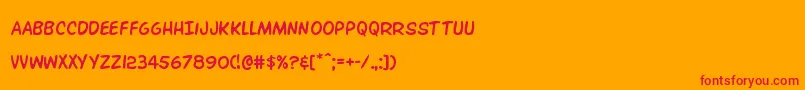 fuente Overstreetbible – Fuentes Rojas Sobre Fondo Naranja