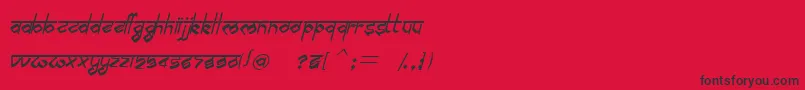 Fonte BilingmimarathiItalic – fontes pretas em um fundo vermelho