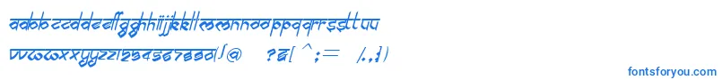 fuente BilingmimarathiItalic – Fuentes Azules Sobre Fondo Blanco