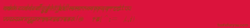 Шрифт BilingmimarathiItalic – коричневые шрифты на красном фоне