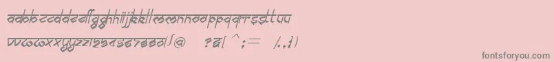 BilingmimarathiItalic Font – Gray Fonts on Pink Background