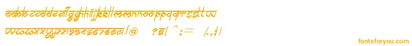 BilingmimarathiItalic-Schriftart – Orangefarbene Schriften