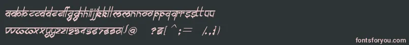 Шрифт BilingmimarathiItalic – розовые шрифты на чёрном фоне