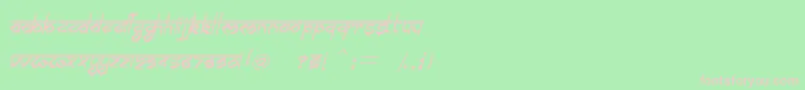 BilingmimarathiItalic-fontti – vaaleanpunaiset fontit vihreällä taustalla