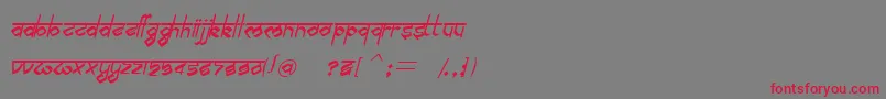 BilingmimarathiItalic Font – Red Fonts on Gray Background