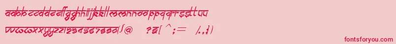 BilingmimarathiItalic Font – Red Fonts on Pink Background