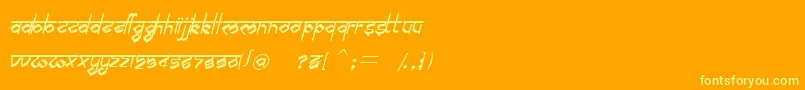 フォントBilingmimarathiItalic – オレンジの背景に黄色の文字