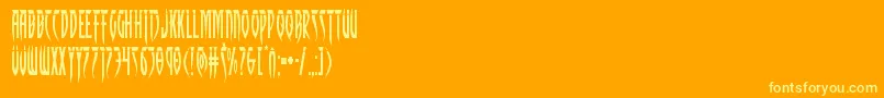 Inhumanitylaser Font – Yellow Fonts on Orange Background