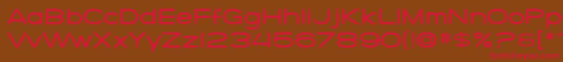 SfGrandezzaMedium Font – Red Fonts on Brown Background