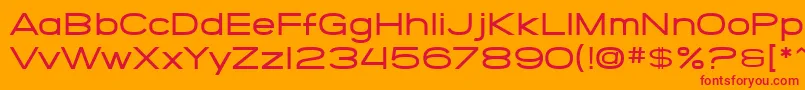 SfGrandezzaMedium Font – Red Fonts on Orange Background