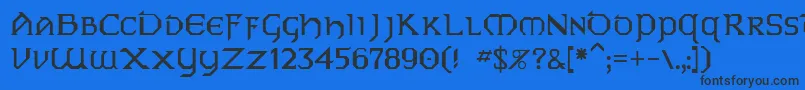 Eire Font – Black Fonts on Blue Background