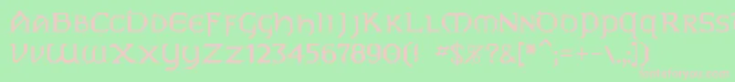 Eire Font – Pink Fonts on Green Background