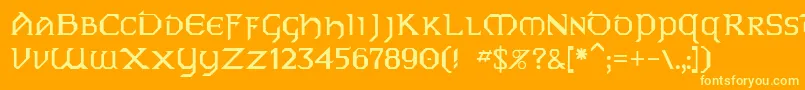 Eire Font – Yellow Fonts on Orange Background