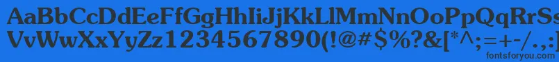 Шрифт Agsou14 – чёрные шрифты на синем фоне