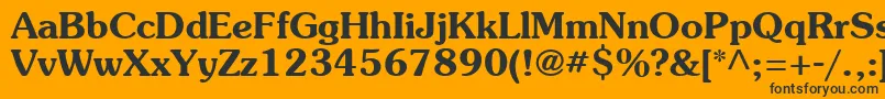 Agsou14 Font – Black Fonts on Orange Background