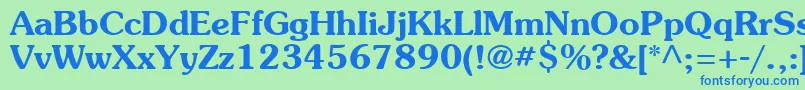 Agsou14-fontti – siniset fontit vihreällä taustalla