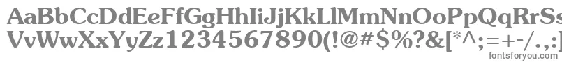 Agsou14-fontti – harmaat kirjasimet valkoisella taustalla