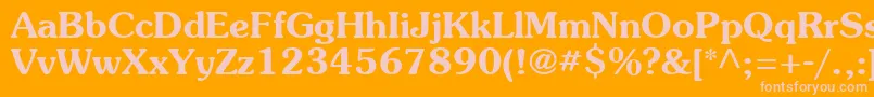 Agsou14 Font – Pink Fonts on Orange Background