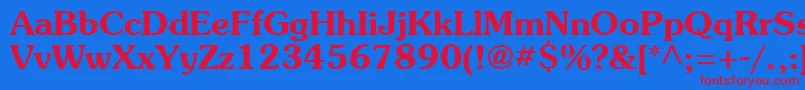 Agsou14 Font – Red Fonts on Blue Background