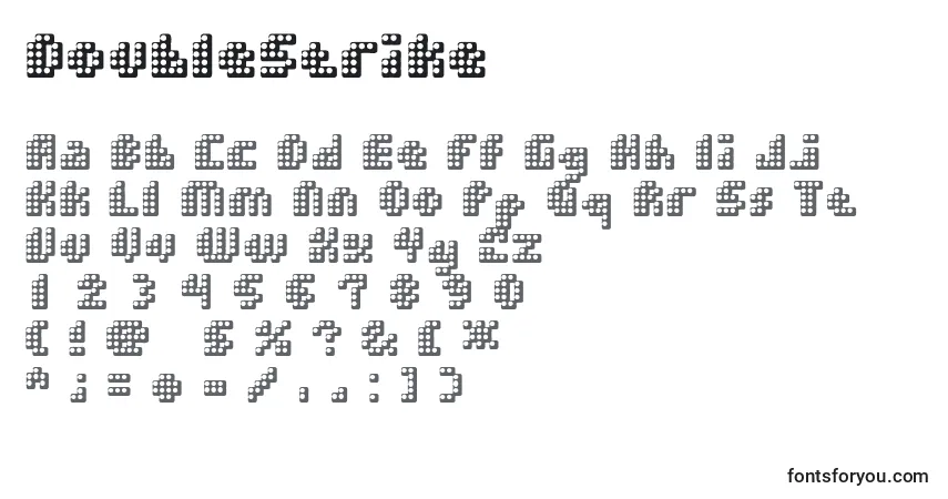 Schriftart DoubleStrike – Alphabet, Zahlen, spezielle Symbole