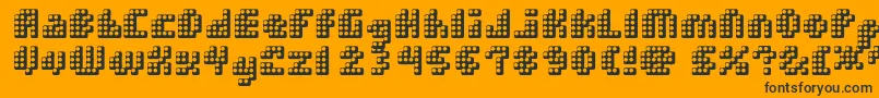 DoubleStrike Font – Black Fonts on Orange Background