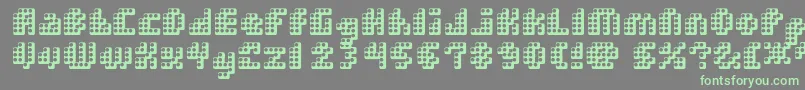 DoubleStrike Font – Green Fonts on Gray Background