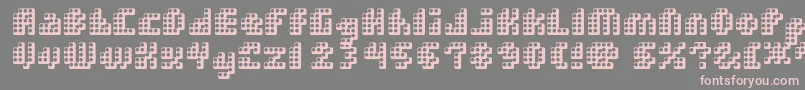 DoubleStrike Font – Pink Fonts on Gray Background