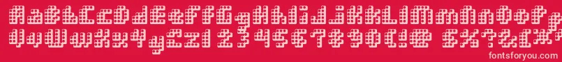 DoubleStrike Font – Pink Fonts on Red Background