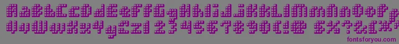 DoubleStrike Font – Purple Fonts on Gray Background