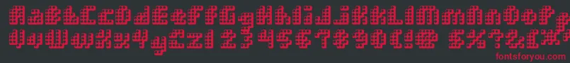 フォントDoubleStrike – 黒い背景に赤い文字
