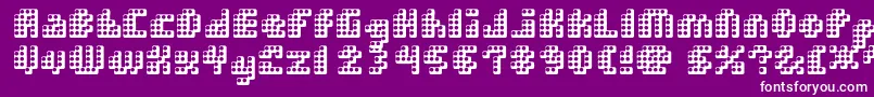DoubleStrike Font – White Fonts on Purple Background