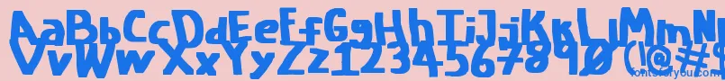 FatChicken Font – Blue Fonts on Pink Background