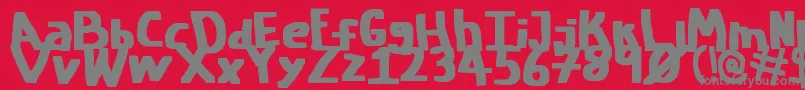 FatChicken-Schriftart – Graue Schriften auf rotem Hintergrund