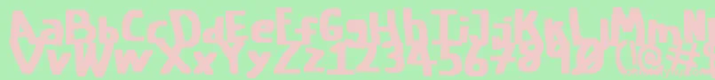 FatChicken Font – Pink Fonts on Green Background