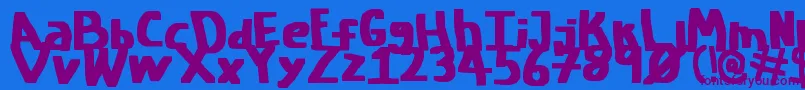 FatChicken Font – Purple Fonts on Blue Background