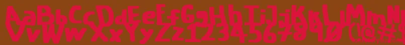 FatChicken Font – Red Fonts on Brown Background