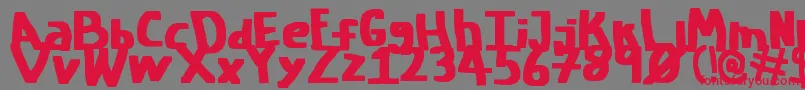 FatChicken-Schriftart – Rote Schriften auf grauem Hintergrund
