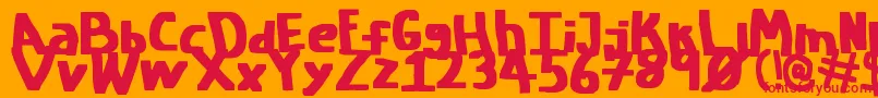 FatChicken Font – Red Fonts on Orange Background