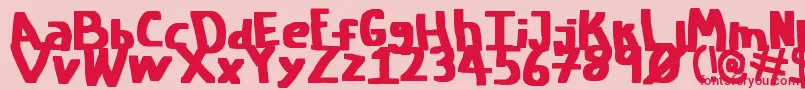 FatChicken Font – Red Fonts on Pink Background