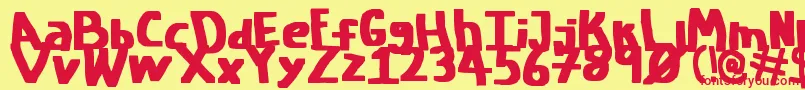 FatChicken Font – Red Fonts on Yellow Background