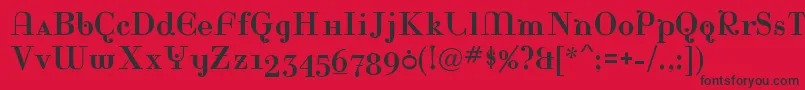 RinaRegular Font – Black Fonts on Red Background