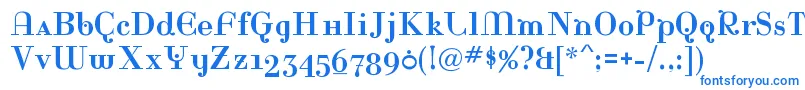 RinaRegular Font – Blue Fonts on White Background