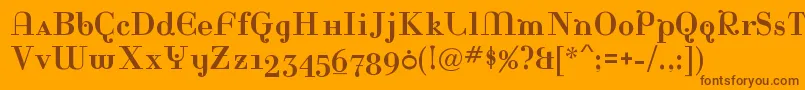 RinaRegular Font – Brown Fonts on Orange Background