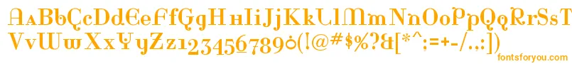 RinaRegular Font – Orange Fonts on White Background