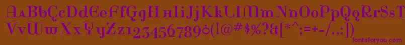 RinaRegular Font – Purple Fonts on Brown Background