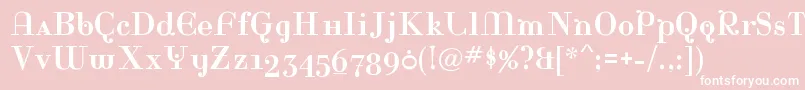 Шрифт RinaRegular – белые шрифты на розовом фоне